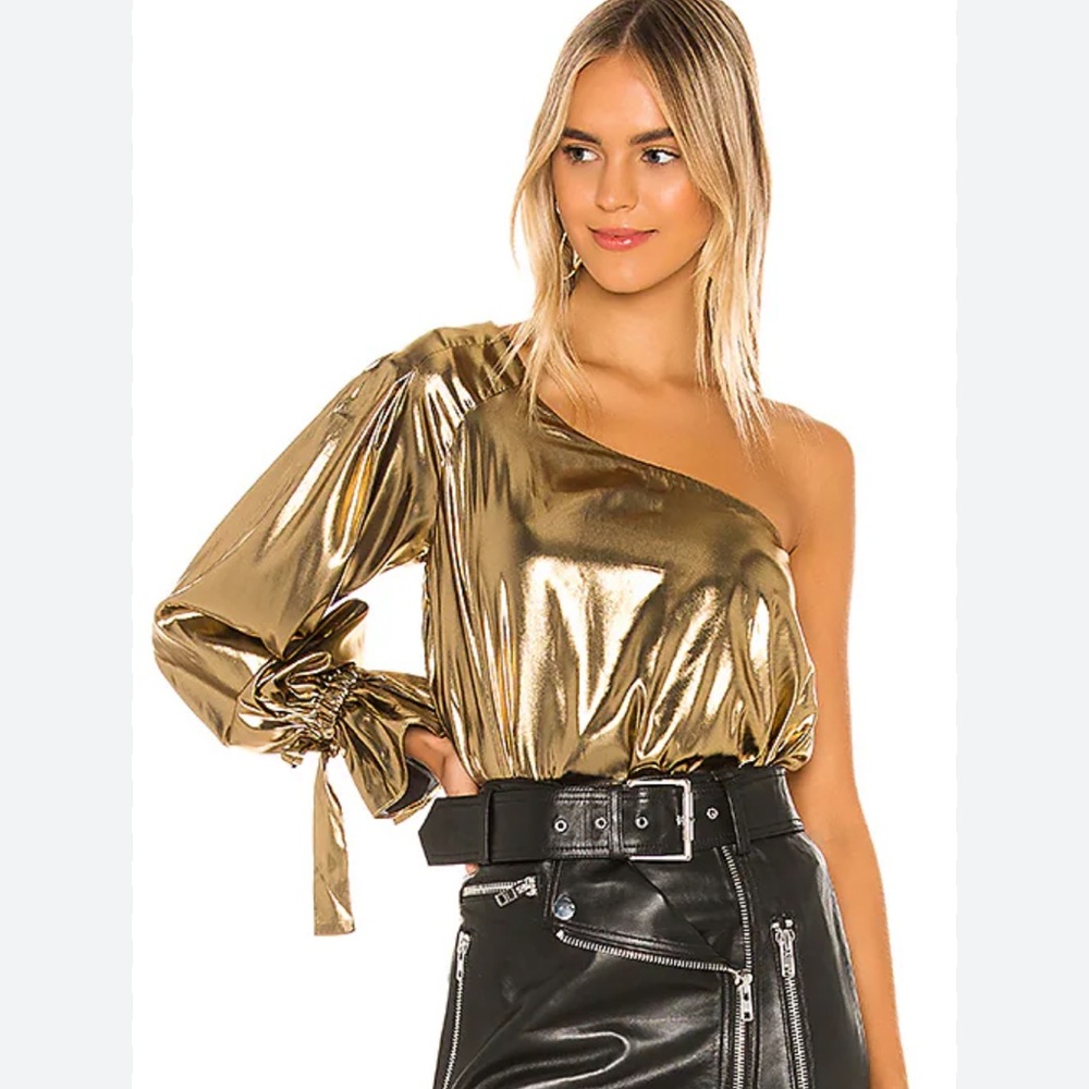 Camila Coelho Bella Bodysuit in Gold